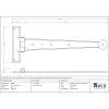 Black 12" Penny End T Hinge (pair)