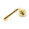 Aged Brass Newbury Lever on Rose Set (Art Deco) - Unsprung