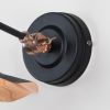 Smooth Copper Flora Wall Light in Elan Black