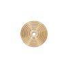 Reeded Round Backplate for Cupboard Knobs Polished Brass