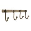 Iron Coat Hook Plain 4 leg - Antique