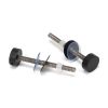 Matt Black SS (316) 1.2m T Bar Handle Bolt Fix 32mm Ø