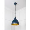 Hammered Brass Brindley Pendant in Dusk