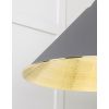 Hammered Brass Hockley Pendant in Bluff