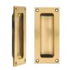 Zoo Hardware Flush Pull - 102 x 45mm 13mm Depth - PVD Satin Brass