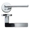 Zoo Hardware Leon lever on round rose - Polished Chrome