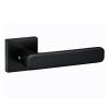 Oro & Oro Galassia Lever Door Handle on Square Rose - Matt Black (Pair)