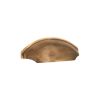 Tulip Cup Drawer Pull Antique Brass