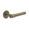 CR-103 Antique Brass Unsprung Round Rose Door Handle - By Frelan Hardware - CR-103A2AB