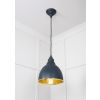 Smooth Brass Brindley Pendant in Soot