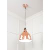 White Gloss Brindley Pendant in Copper
