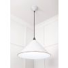 White Gloss Hockley Pendant in Flock