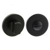 Millhouse Brass WC Turn and Release on 5mm Slimline Round Rose - Matt Black