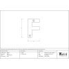 Antique Pewter Letter F