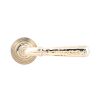 Polished Nickel Hammered Newbury Lever on Rose Set (Beehive)