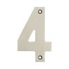 100mm Numerals SSS Finish 100mm Satin Stainless Steel No. 4 - By Frelan Hardware - JSS-4