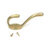 Satin Brass Newbury Hat & Coat Hook