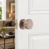 Hammered Knurlmond Mortice Door Knob Antique Brass