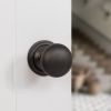 Old English Harrogate Door Knob Pack (Lock Set - Horizontal Sashlock, 3" Fire Rated Hinges x3) - Urban Bronze