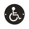 Zoo Hardware Sex Symbol - Disabled - 76mm dia - Black