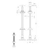 Cast Iron Radiator Brass Wall Stay Bracket Polished Chrome