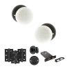 Old English Skipton Door Knob Pack (Lock Set - Horizontal Bathlock, 3" Fire Rated Hinges x3) - Matt Black