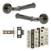 Complete Classic Door Handle Pack - Internal Doors - Black Nickel - 64mm / 3-inch Hinges - JE-A1B-BN