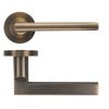 Zoo Hardware Varese Lever on Round Rose - Antique Brass