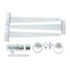 12" 300mm Plain Ring Gate Ironmongery Kit Zinc