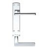 Zoo Hardware Leon lever on lock backplate - Polished Chrome