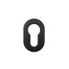 Zoo Hardware Euro Profile Escutcheon - Rosso Mini - 50 x 32 x 3 - PVD Black