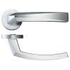 Zoo Hardware Hydra lever on round rose - Satin Chrome