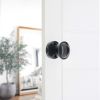 Plastic Rim / Mortice Knob Black