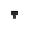 Millhouse Brass Eiffel Knurled Square Cabinet Knob Handle - Matt Black