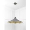 Smooth Brass Flora Pendant in Bluff