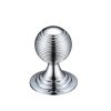 Zoo Hardware Queen Anne Ringed Knob 32mm rose dia. - Chrome