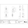 Polished Bronze Night-Vent Locking Reeded Fastener