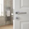 Complete Bloom Door Handle Pack - Bathroom Lock (Standard Thumb Turn) - Polished Chrome - 76mm / 4-inch Hinges - JE-B6A3-PC