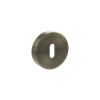 Senza Pari Key Escutcheons on Round Rose - Antique Brass