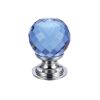 Zoo Hardware Glass Ball Cabinet Knob - Facetted 30mm - Brass