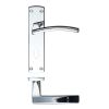 Zoo Hardware Toledo lever on lock backplate - Polished Chrome