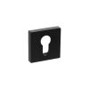 Senza Pari Euro Escutcheons on Minimal Square Rose - Matt Black (Pair)