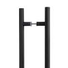 Matt Black SS (316) 1.2m T Bar Handle B2B Fix 32mm Ø