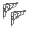 GNER Shelf Bracket Black 125x125mm (Sold in Pairs)