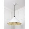 Smooth Brass Hockley Pendant in Flock