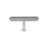 Millhouse Brass Battersea Linear T-Bar Cabinet Knob Handle - Polished Chrome