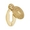 Oval Beehive Escutcheon Satin Brass