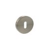 Senza Pari Key Escutcheons on Round Rose - Satin Nickel (Pair)