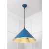 Hammered Brass Hockley Pendant in Upstream