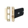 3 Lever Horizontal Bathroom Lock 6" Electro Brass